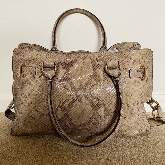 Michael Kors Python Hamilton Tote - Picture 4 of 7